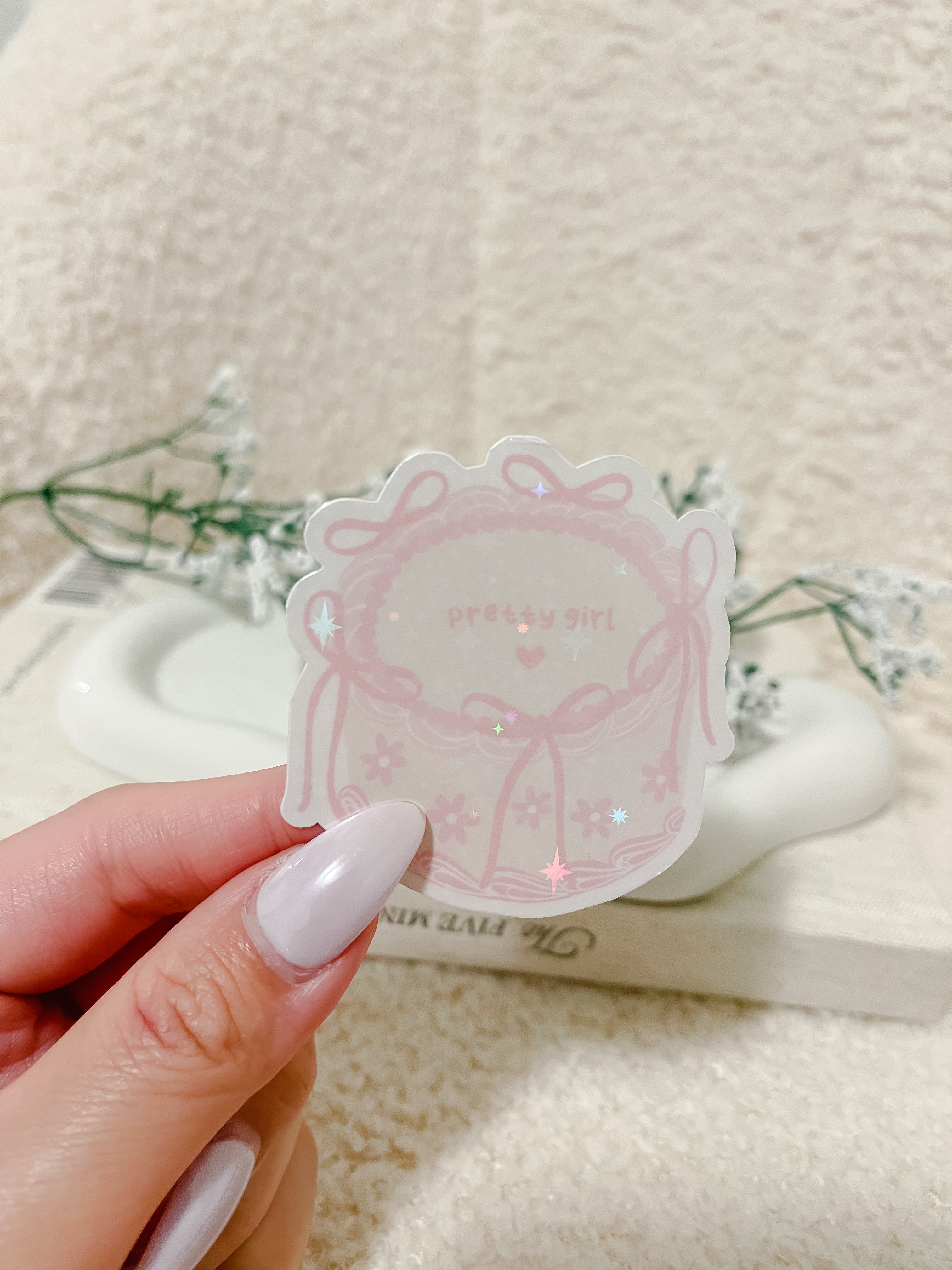 Pretty Girl Cake Sticker