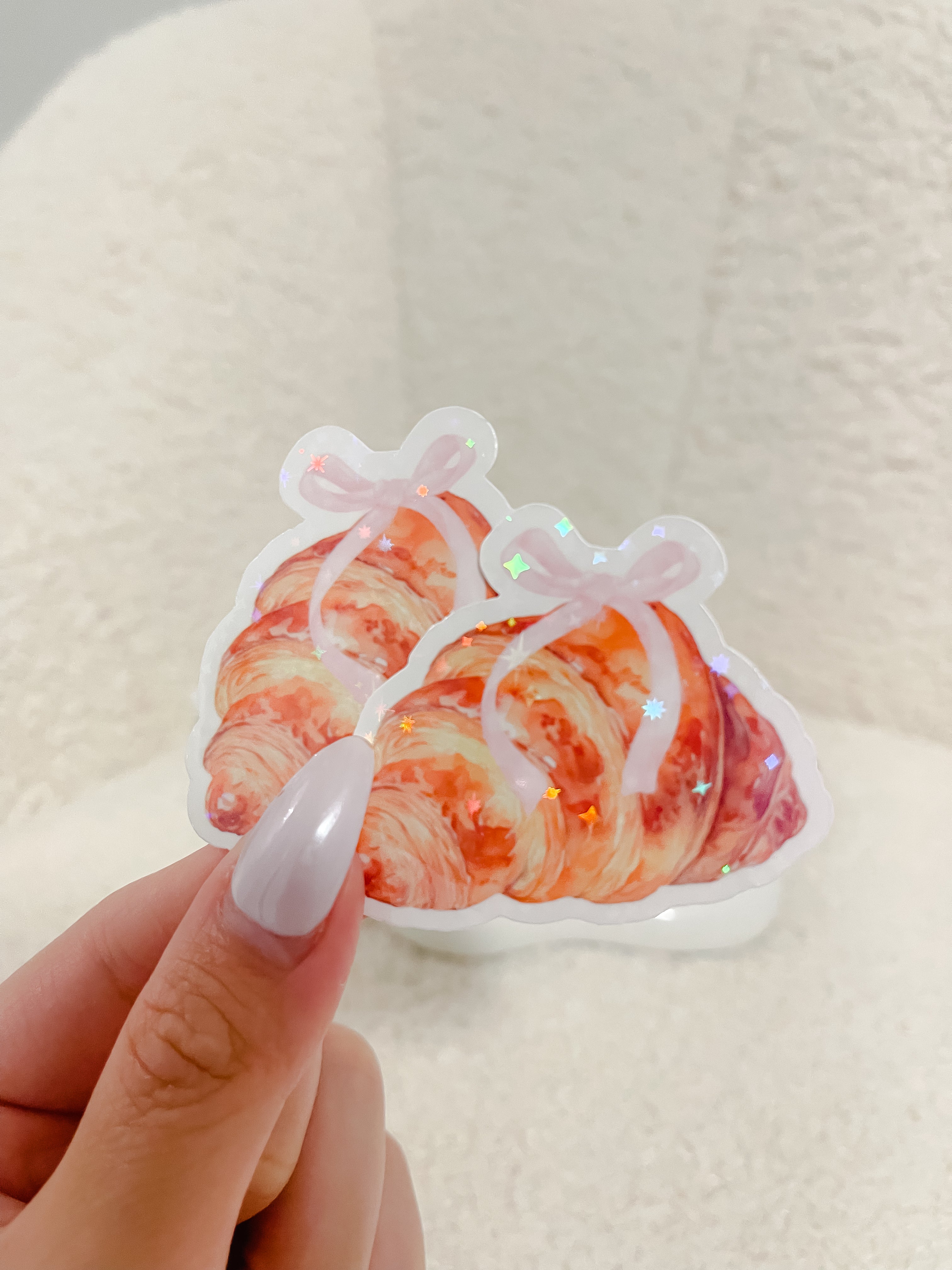 Coquette Croissant Sticker